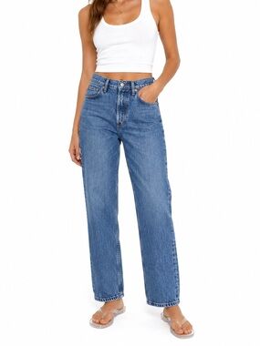 AGOLDE Riley High Rise Straight Jeans Medium Wash | Button Fly | Women’s Sz 25